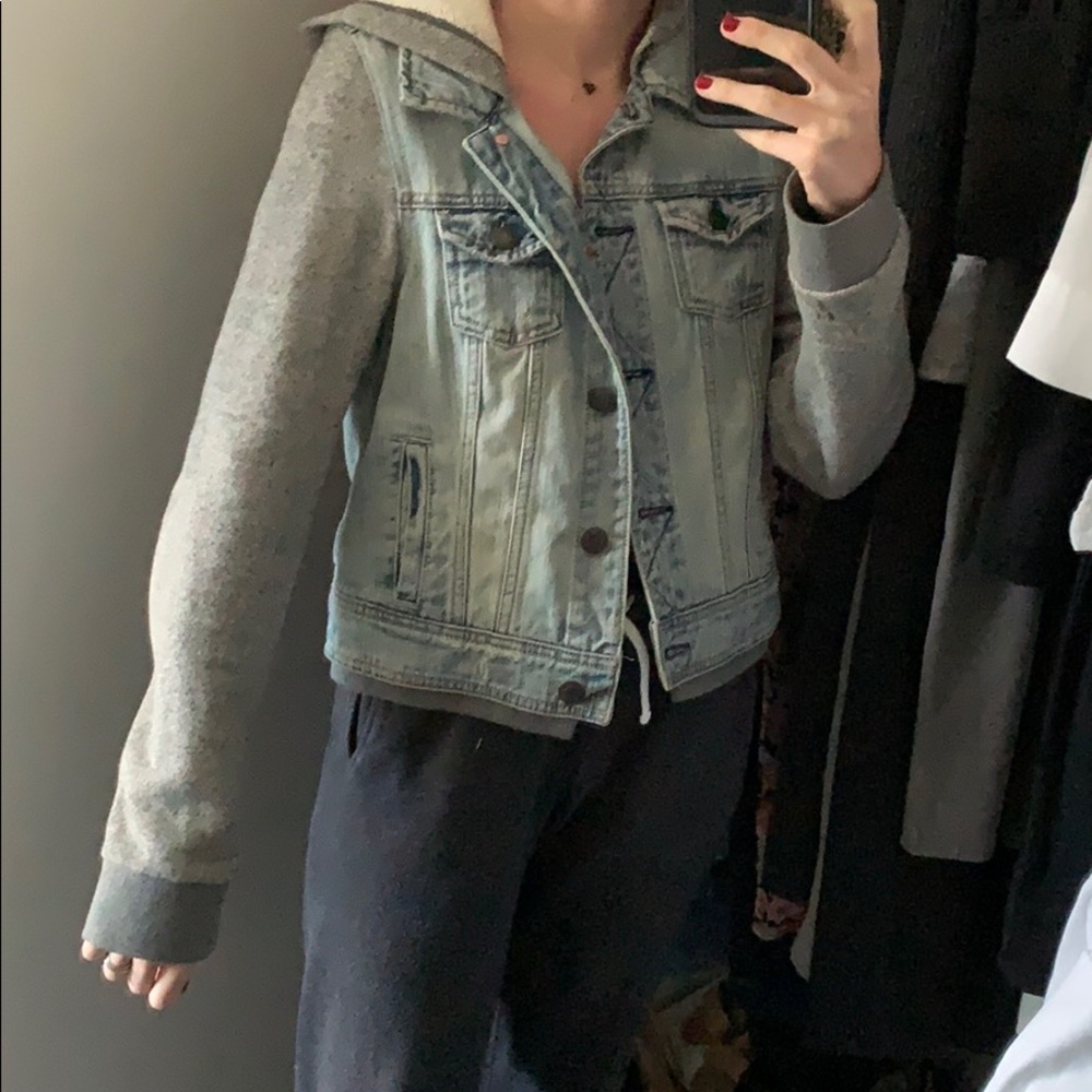 Jean sweatshirt jacket